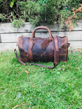 Distressed Leather Duffle Bag, Weekender Bag, Vacation Bag, Gym Bag