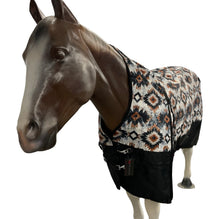HIGH NECK HORSE RAINSHEET 1200 Denier - BEIGE Aztec Print